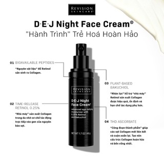Kem Dưỡng Chứa 0.25% Retinol Tái Tạo Trẻ Hóa Da Màng Đáy Revision Skincare D-E-J Night Face Cream