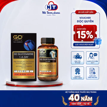 [HỎA TỐC HCM] Viên Uống Go Healthy Glucosamine 1-A Day – Hỗ Trợ Xương Khớp, Tăng Dịch Khớp 60 viên