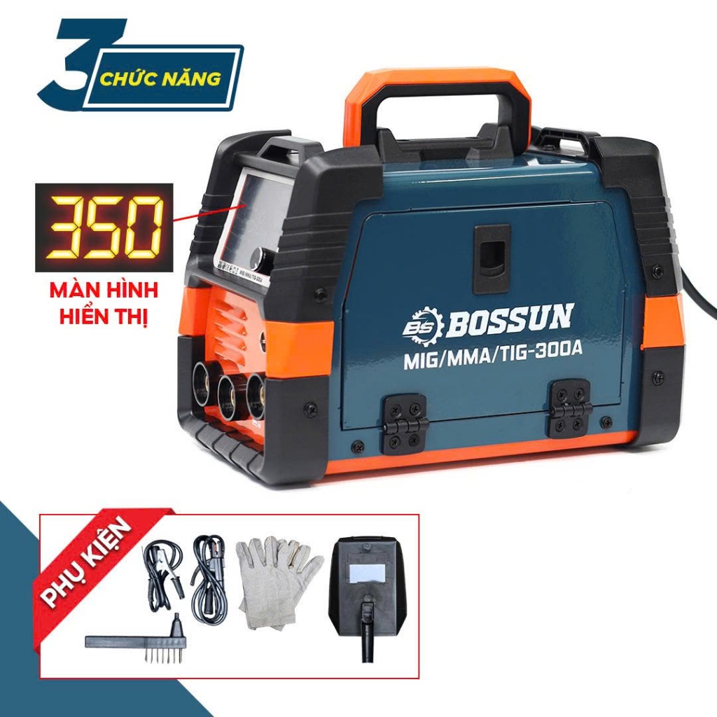 Máy Hàn BOSSUN BS-MMT300A, Chuyên Đi Công Trình, Dòng Hàn 300A,3 Chế Độ Hàn Que, Hàn MIG, Hàn TIG