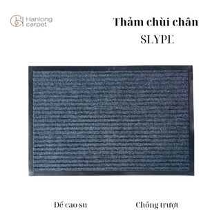 [H] Thảm chùi chân trải sảnh SLYPE cao cấp, mềm mại, bề mặt đế được làm cao su chống trơn trượt - màu xám