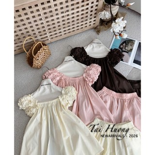 PHẠM THÙY SHOP: SET BỘ ÁO THÔ TAY ZÚM MIX CHÂN VÁY BỒNG NHIỀU MÀU