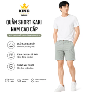 Quần Short Nam Thêu Logo KING Form Trên Gối– Co Giãn Thoải Mái, Mát Nhẹ