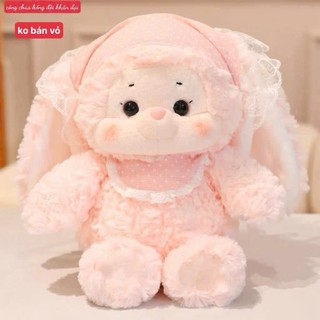 ( TẶNG QUÀ ĐÈN NGỦ CẮM )Gấu Bông Thỏ Hồng Ren 45cm Hàng Cao Cấp Mềm Mịn MEILI STORE