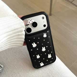 Ốp Lưng iPhone Da Mềm Viền Chỉ Thỏ Miffy Chống Sốc, Cao Cấp, Bảo Vệ Camera - iP X/XS/11/12/13/14/15/16/17/Plus/Pro/Max