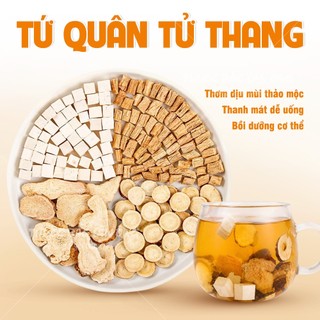 Tứ quân tử thang, combo 4 vị thảo mộc gồm: Bạch linh, đẳng sâm, cam thảo, bạch truật - Lãn ông