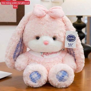( TẶNG QUÀ ĐÈN NGỦ CẮM )Gấu Bông Thỏ Hồng Ren 45cm Hàng Cao Cấp Mềm Mịn MEILI STORE