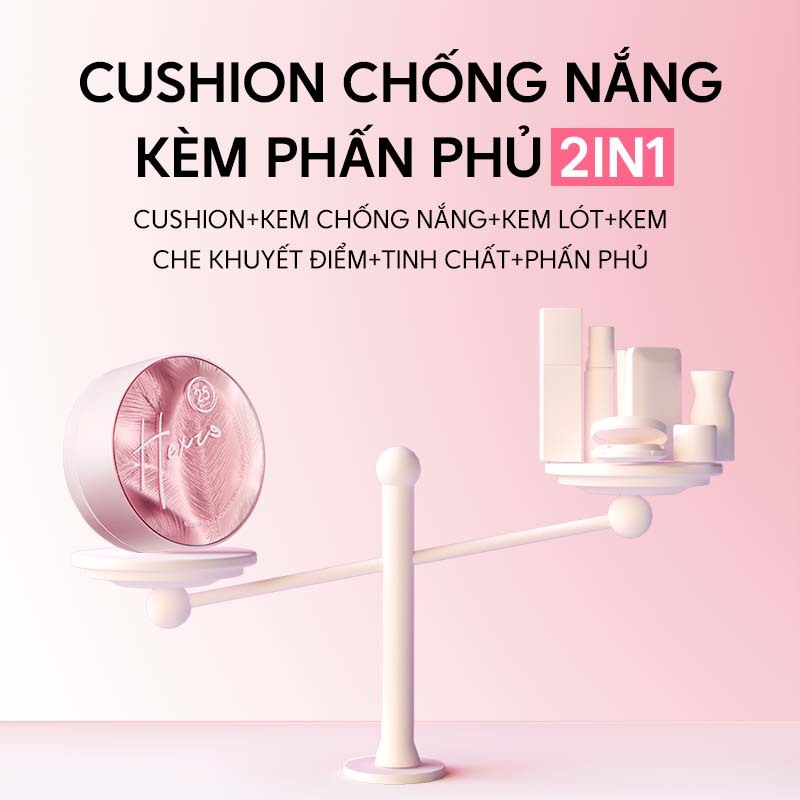 [LIVE KOL] [MUA 1 ĐƯỢC 2] Cushion chống nắng kèm phấn phủ 2in1 Hexze (Cushion 13g+phấn phủ 6.5g) Spf25, PA+++)