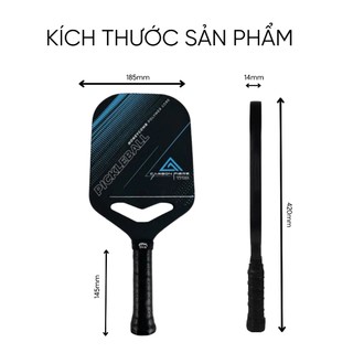 [Hàng Cao Cấp] Vợt Pickleball 14mm thiên công – Carbon Nhám T700, Spin Mạnh, Đánh Thoát, Chuẩn Thi Đấu