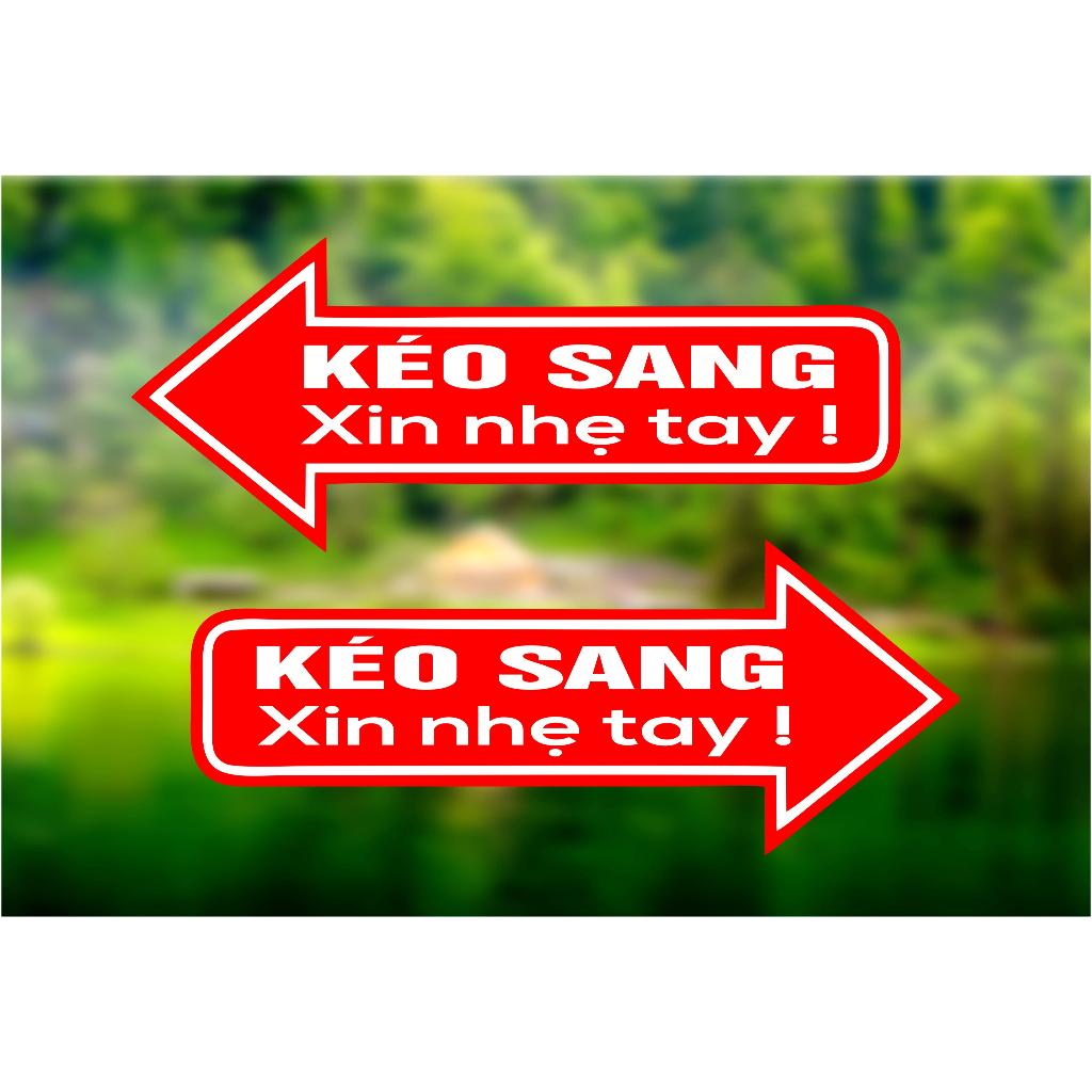 Decal Mũi Tên Kéo Sang Dán Cửa Kính