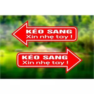 Decal Mũi Tên Kéo Sang Dán Cửa Kính