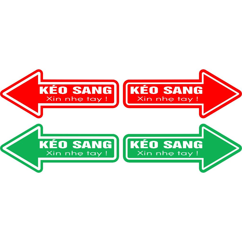 Decal Mũi Tên Kéo Sang Dán Cửa Kính