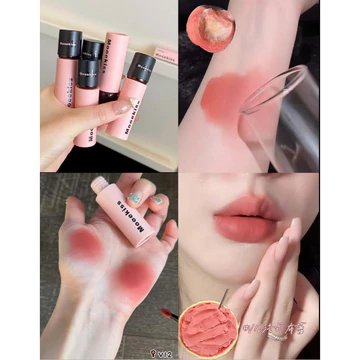 Son Kem bùn V12 Cam Nâu Đất, Son Kem Bùn Velvet Lip Mud 3G