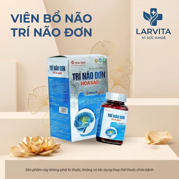 Viên Bổ Não Trí Não Đơn Hoa Sao - Tăng Cường Trí Nhớ, Giảm Đau Đầu, Lưu Thông Máu Não, Hoạt Huyết