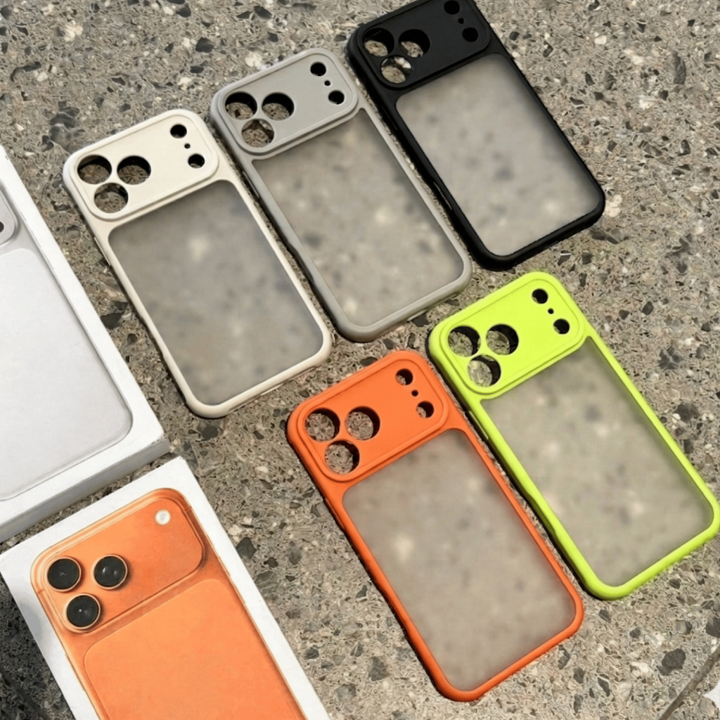 Ốp Lưng Iphone Nhám Viền Màu Đen, Xám Titan, Vani Cao Cấp Tản Nhiệt Chống Vân Tay| Nắng Case
