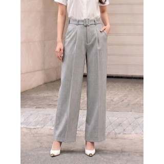 Quần Ống Rộng 𝐂𝐂𝐇𝐀𝐓 Dáng Suông Đứng Tặng Kèm Đai Chất Liệu Tuytsi Cao Cấp 16QDS2033ST