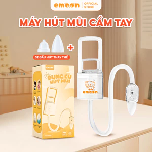Dụng cụ hút mũi cho bé Emoon, đầu hút silicone mềm mại an toàn, lực hút mạnh, chống chảy ngược, không tạo tiếng ồn