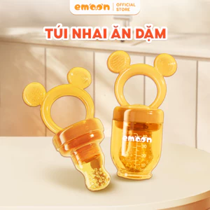 Túi nhai ăn dặm cho bé silicone Emoon từ 4 tháng tuổi giúp bé tập nhai an toàn, ngăn ngừa hóc nghẹn