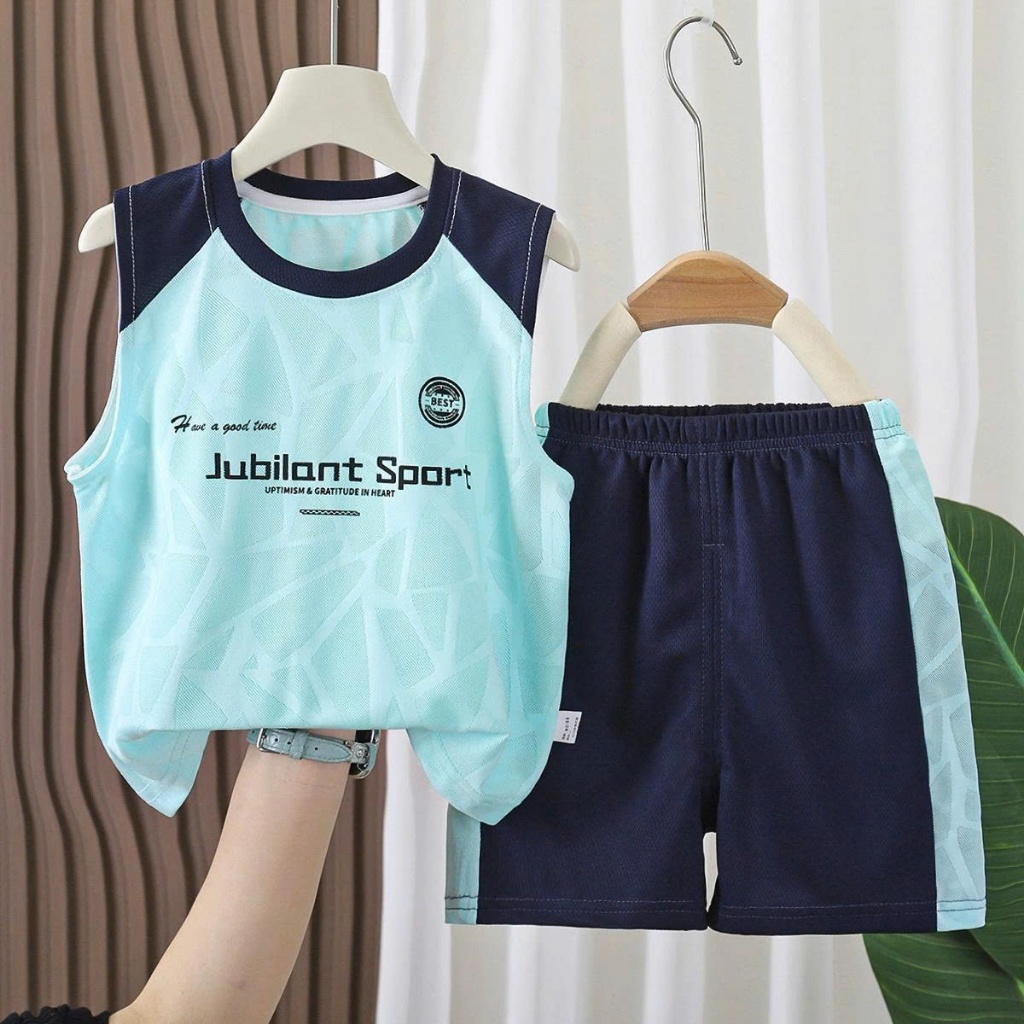 (HÀNG QCCC) Bộ hè ba lỗ thể thao phối viền A GOOD TIME,  chất vải  thông hơi mềm mát , thấm hút mồ hôi  cho bé  mặc nhà