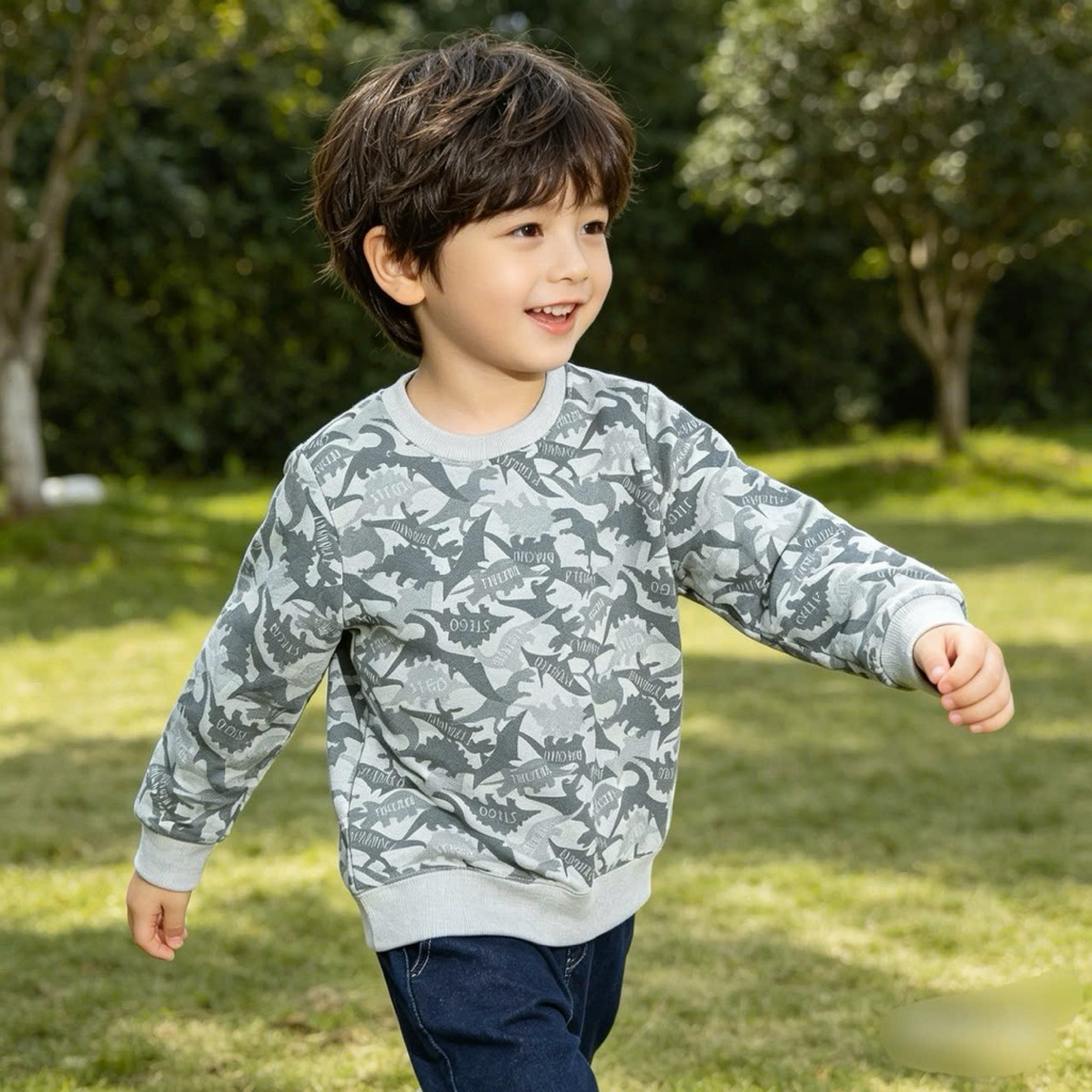 Áo Nỉ Dài Tay Bé Trai Chất Lượng C4422 Nhiều Màu Size 4-6Y (15-26kg) – Áo Thu Đông Trẻ Em