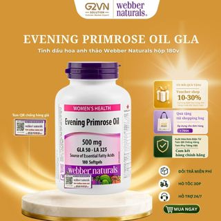 [HÀNG CÔNG TY] Viên uống dầu hoa anh thảo Evening Primrose Oil GLA WEBBER NATURALS Hộp 180 viên