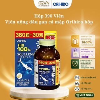 Viên Uống Orihiro Shark Squalene Chiết Xuất Dầu Gan Cá Mập Sụn Vi Cá Mập Nhật Bản