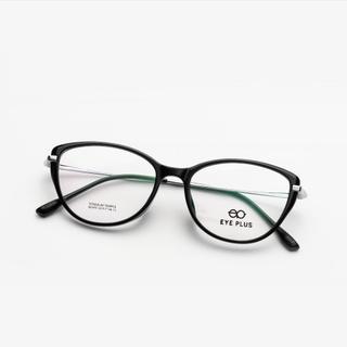 Gọng Kính Cận Mắt Mèo Eye Plus 82470 Nhựa Phối Càng Titanium Nhẹ Êm Phong Cách Thời Trang Hiện Đại