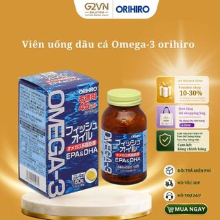 Viên Uống Dầu Cá Omega 3 Hỗ Trợ Tim Mạch Orihiro Hộp 180 Viên