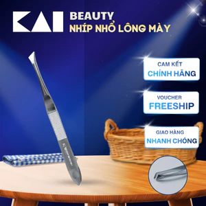 Nhíp Nhổ Lông Mày Bằng Thép Kai Tweezers HL0401