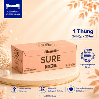Sữa Pha Sẵn Cho Người Tiểu Đường Vinamilk Sure Diacerna 237ml - Thùng 24 Hộp