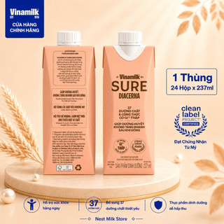 Sữa Pha Sẵn Cho Người Tiểu Đường Vinamilk Sure Diacerna 237ml - Thùng 24 Hộp