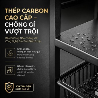 Kệ Để Đồ Nhà Bếp Kệ Đựng Đồ Nhiều Tầng 【100% sắt 】Kệ bếp Có thể chịu được 500kg