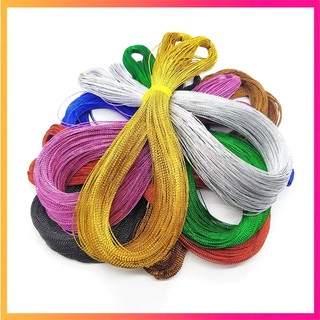 Dây kim tuyến tóc tiên 1mm, 1.5mm, nhiều màu lấp lánh bó 90 mét thắt nơ gói quà, trang trí handmade, noel