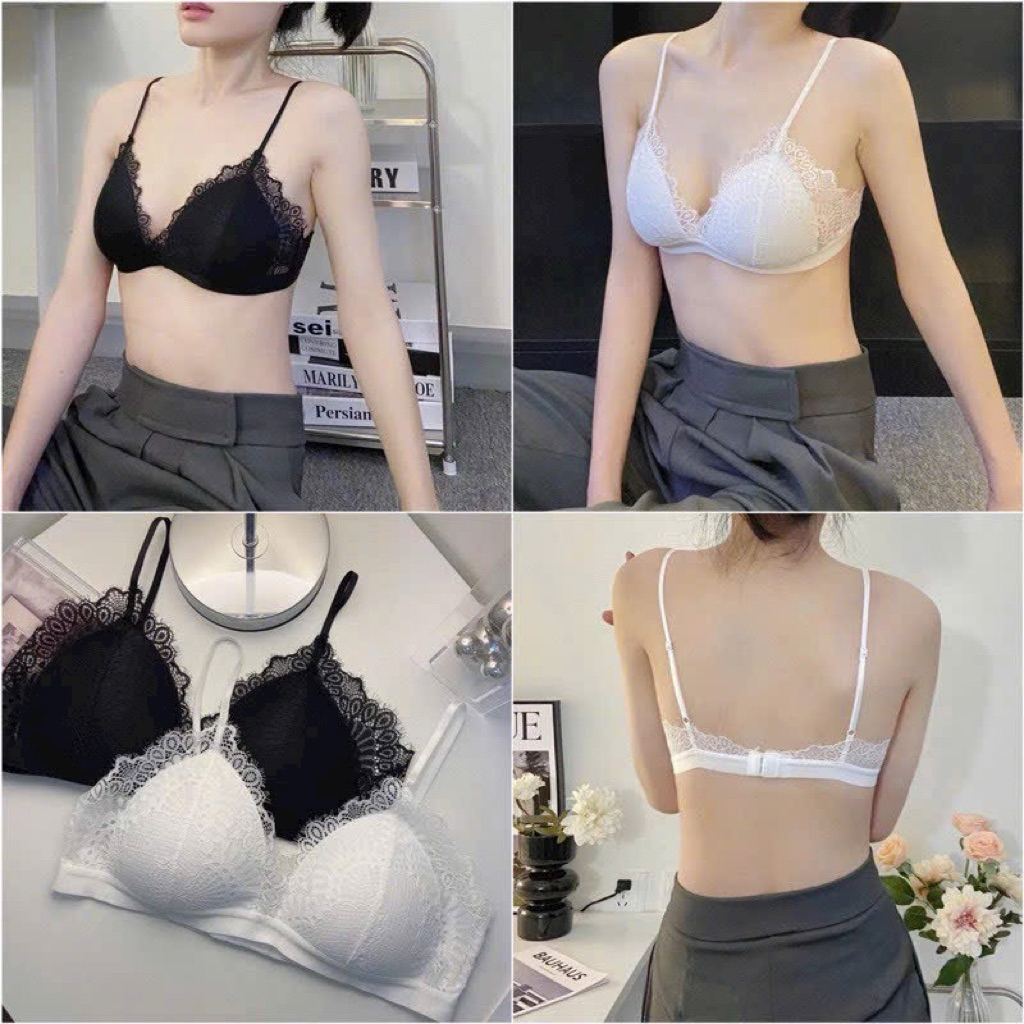 Áo lót nữ ❤️ áo bra ren mềm cài sau có đệm 3011