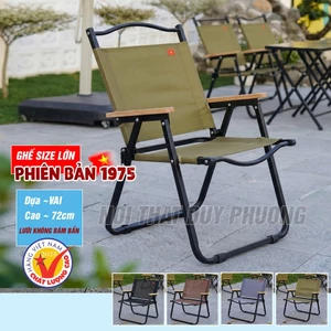 Ghế Cà Phê Lưng Cao Size Lớn 1975, Ghế Xếp Ngồi chắc chắn thoải mái, Lưới Textilene thoáng mát