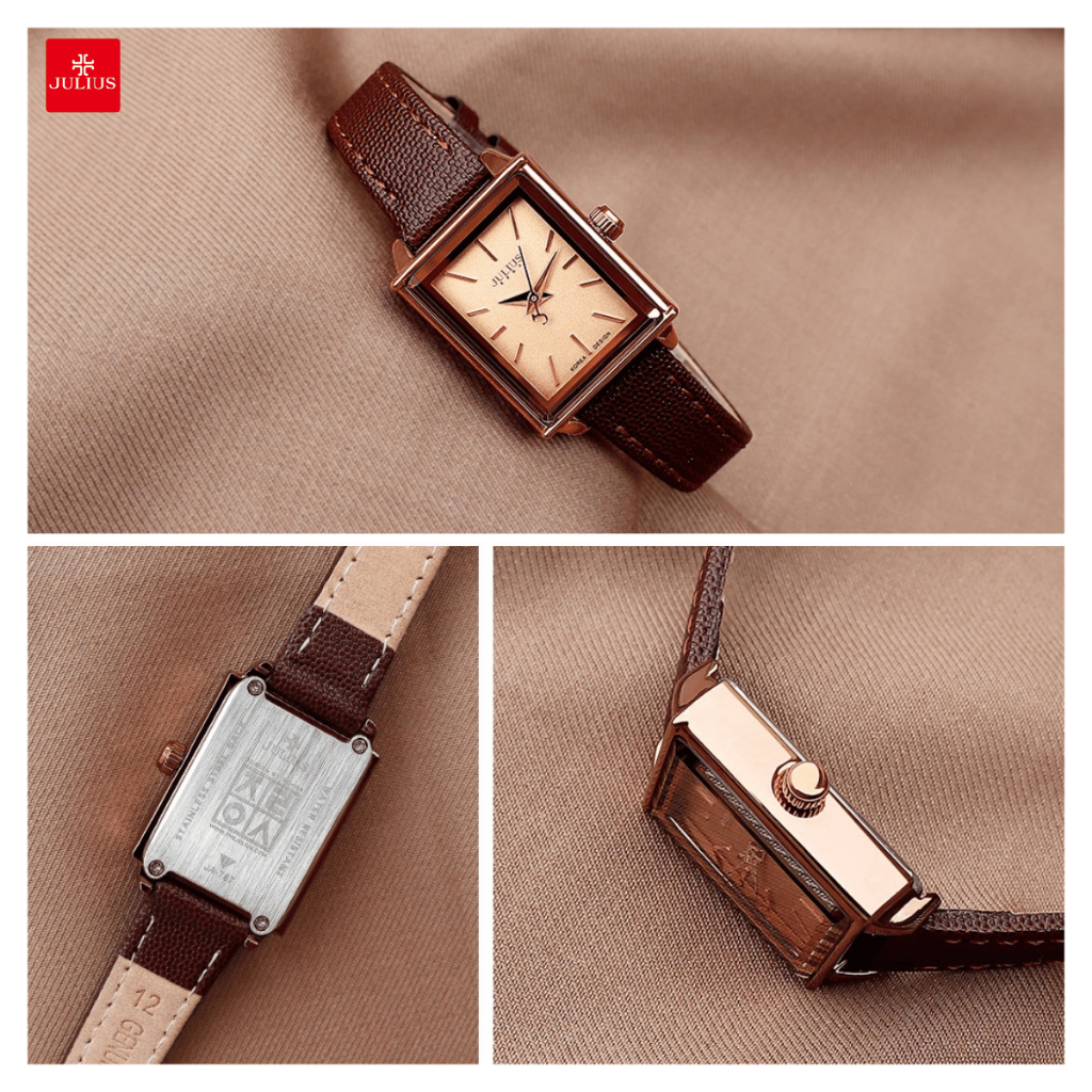 Đồng hồ nữ Julius Hàn Quốc JA-787 dây da