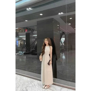 Váy Sát Nách Dây Tết Thắt Eo , Váy Dáng Dài Sang Chảnh by Chamie Store