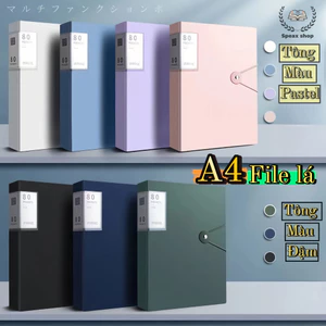 File Tài Liệu A4 30/40/60 Ngăn – Display Book PP Dày 0.7mm, Dây Cột, 2 Mặt Đựng Giấy, Chống Rơi Rớt, Gọn Gàng