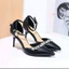 Bigsize 35-41 Giầy sục hậu bít dây khoá cài gắn dây đá nguyệt quế chất da mềm mịn có gót vuông&gót nhọn cao từ 5-9p B23