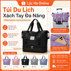 Túi Du Lịch Xách Tay Đa Năng – Chống Nước, Ngăn Đáy Tiện Lợi, Gài Vali Dễ Dàng