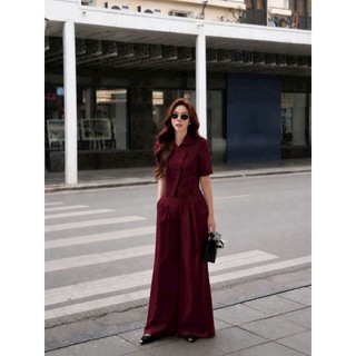 Set bộ dạo phố, công sở áo croptop quần suông