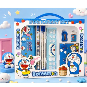 Set Đồ Dùng Học Tập 8 Chi Tiết Hoạ Tiết Hoạt Hình Đáng Yêu Cho Bé Phù Hợp Làm Quà Tặng