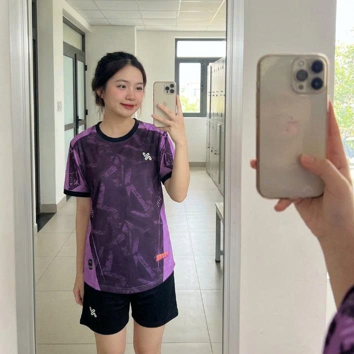 Bộ quần áo bóng đá POU WER TÍM in tên số theo yêu cầu-Áo bóng đá,đồ đá banh chất liệu thun, mè
