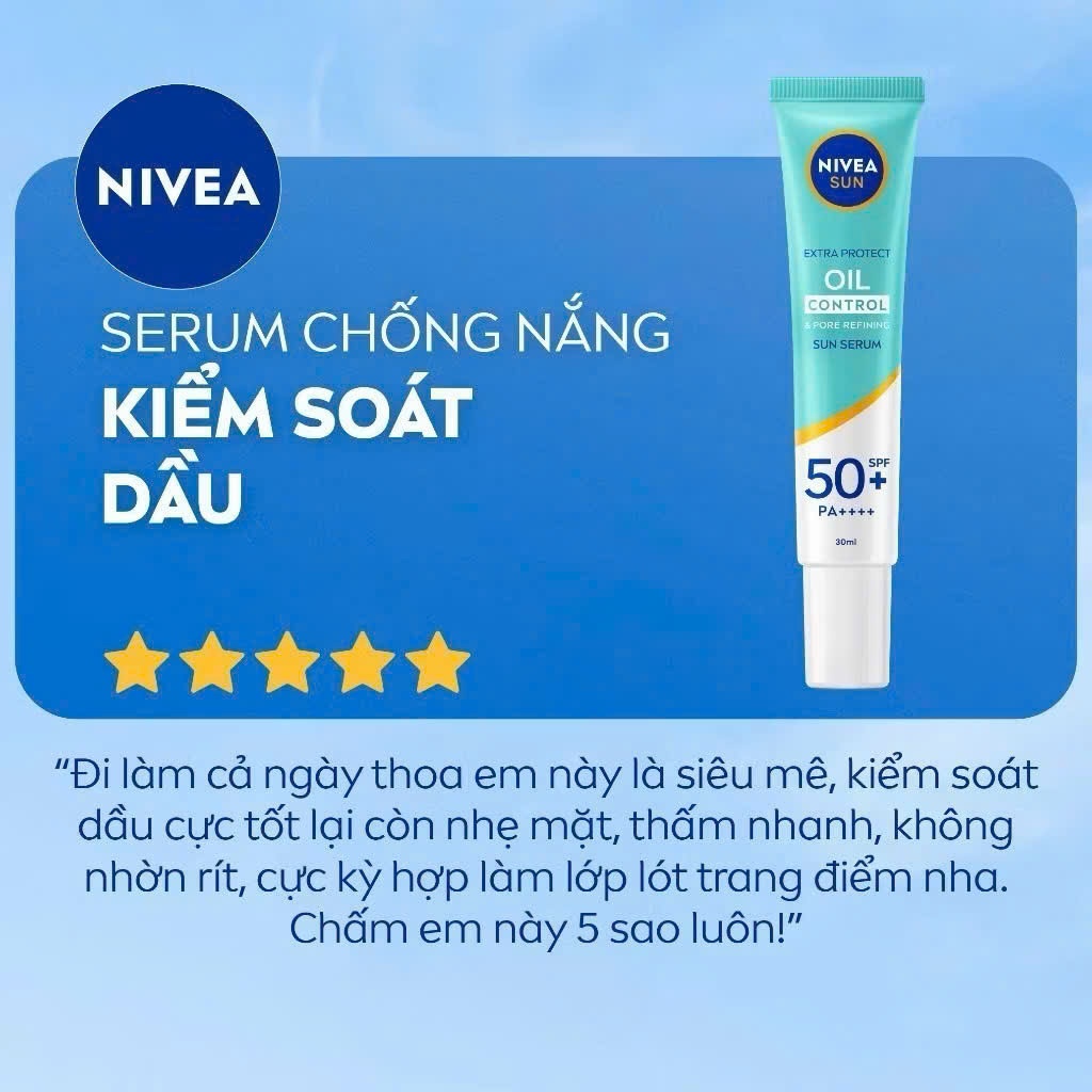 Serum Chống Nắng NIVEA SUN Vitamin C&E Dưỡng Da Sáng Khỏe (30 ml)