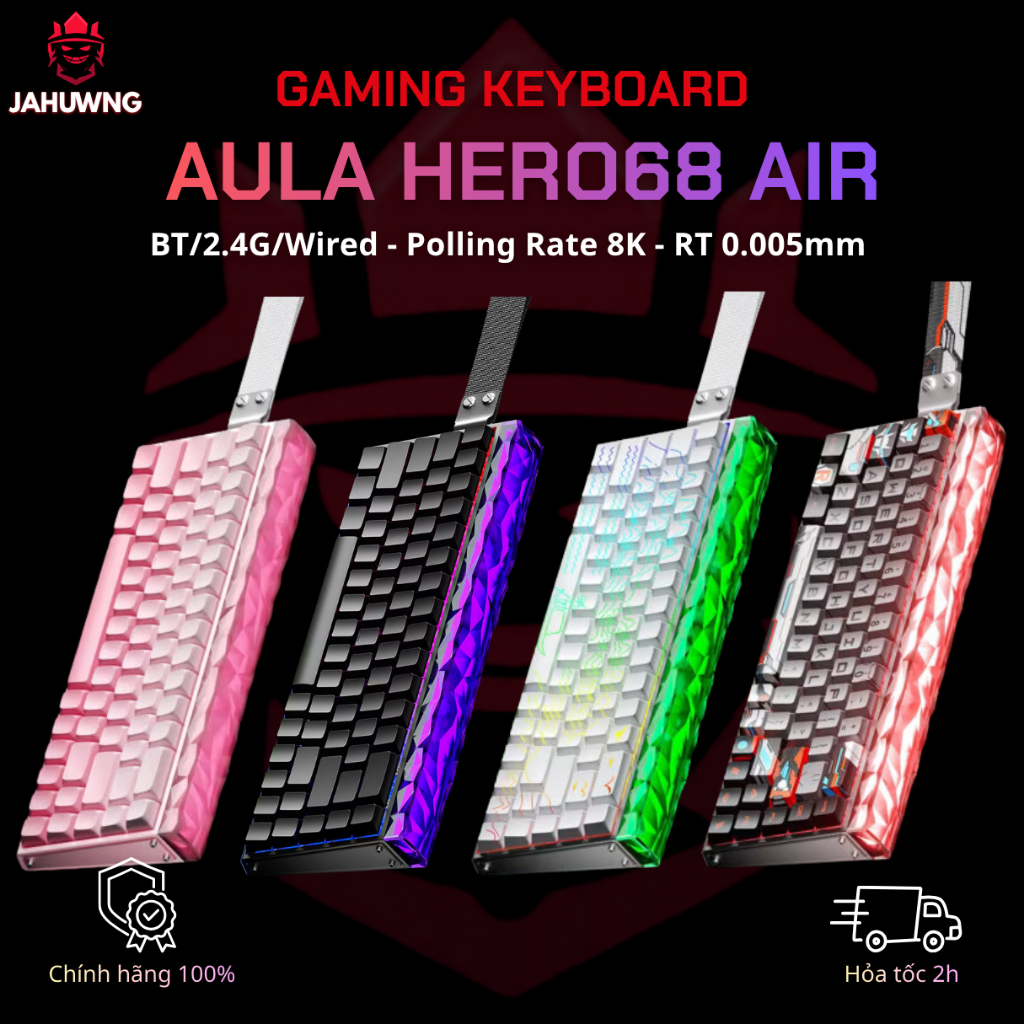[Chính Hãng] Bàn Phím Cơ HE Không Dây AULA HERO68 AIR - 3 Mode ...