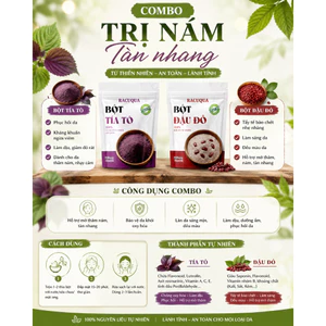 Combo Giảm Nám, Tàn Nhang Tía Tô + Đậu Đỏ RACUQUA 150g