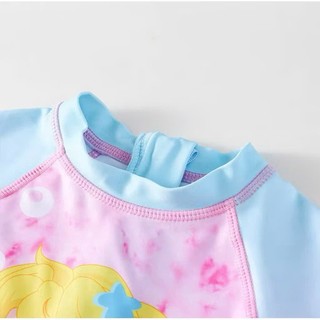 Bk64 Đồ bơi bé gái dài tay size 10-38kg phôi màu xinh xắn, bikini bé gái 2 mảnh kèm mũ