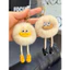 Móc khóa hình thỏ giả dễ thương, miệng to, hình quả cầu than nhỏ, phụ kiện trang trí balo kiểu Hàn