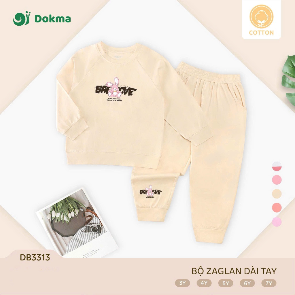 (3-7Y, 13-25kg) Bộ Dài Tay Dokma Cho Bé DB3258 DB3313 DB3202 DB3293 DB3312
