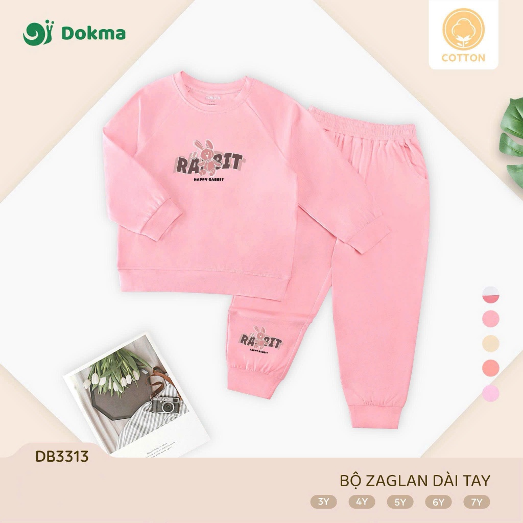 (3-7Y, 13-25kg) Bộ Dài Tay Dokma Cho Bé DB3258 DB3313 DB3202 DB3293 DB3312