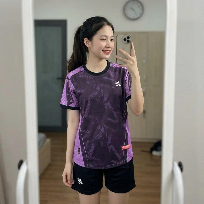 Bộ quần áo bóng đá POU WER TÍM in tên số theo yêu cầu-Áo bóng đá,đồ đá banh chất liệu thun, mè